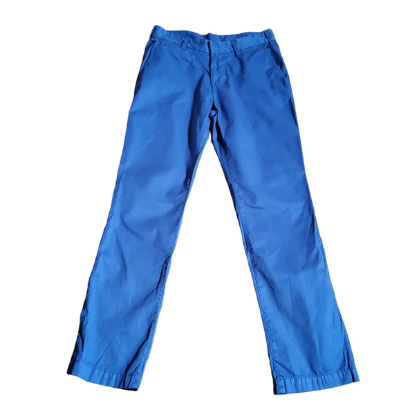 Save Khaki Men's 100% Cotton Twill Lightweight Trousers Pants Size 31 Blue New - Picture 1 of 9